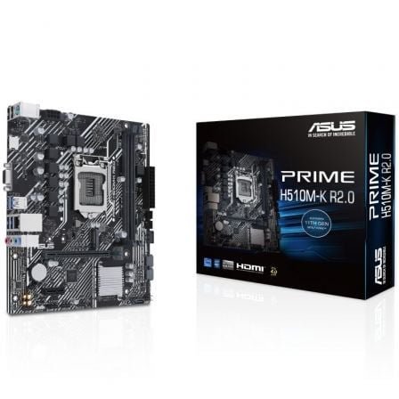 Placa Base Asus Prime H510M-K R2.0 Socket 1200/ DDR4/ PCIe 4.0/ Micro ATX