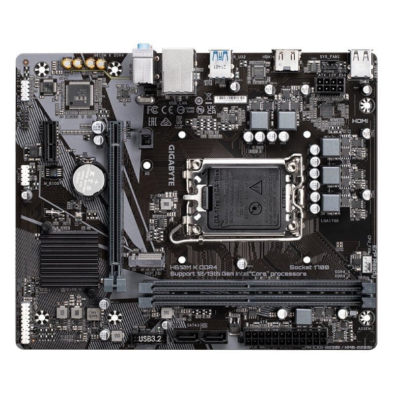 Placa Base Gigabyte H610M K DDR4 Socket 1700/ Micro ATX - изображение 5