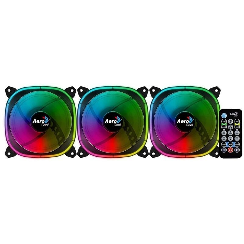 Pack 3 Ventiladores Aerocool Astro 12 Pro/ 12cm + H66F HUB + Mando a Distancia - изображение 2