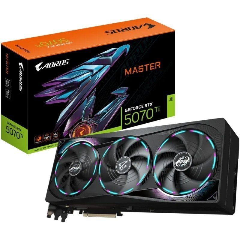 Tarjeta Gráfica Gigabyte AORUS GeForce RTX 5070Ti MASTER/ 16GB GDDR7