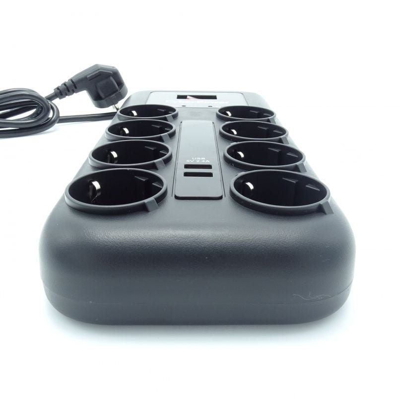 Regleta con Interruptor Cyberpower P0820SUD0-DE/ 8 Tomas de corriente/ 2 USB/ Cable 1.8m/ Negra - изображение 2