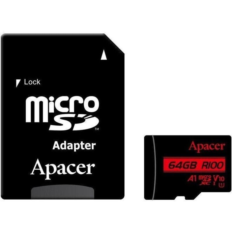 Tarjeta de Memoria Apacer 64GB XC UHS 1 con Adaptador/ Clase 10/ 100MBs - изображение 2