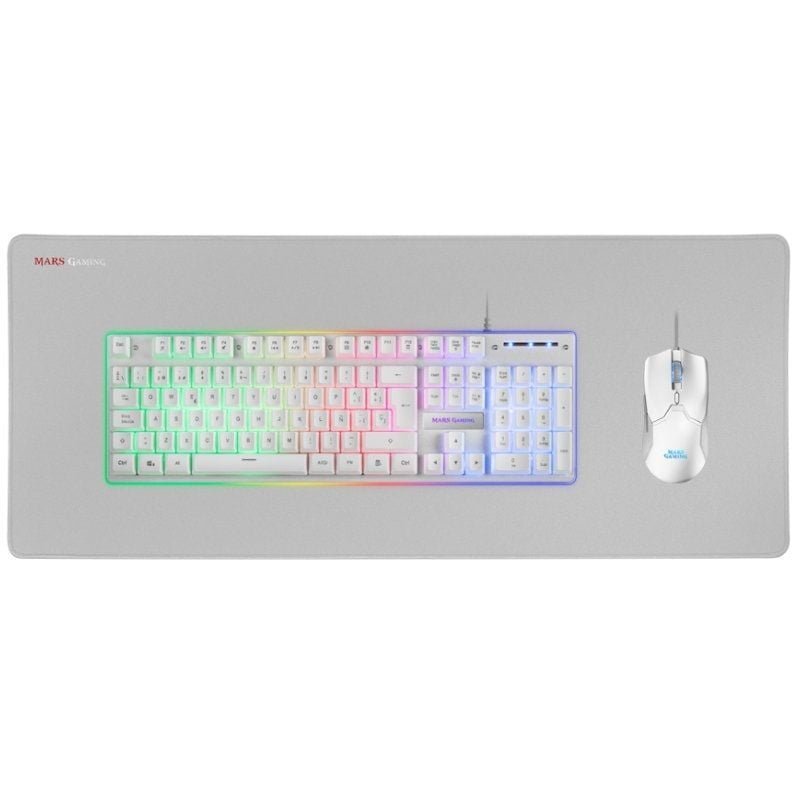 Pack Gaming Mars Gaming MCPX/ Teclado H-MECH + Ratón Óptico + Alfombrilla/ Blanco - изображение 4