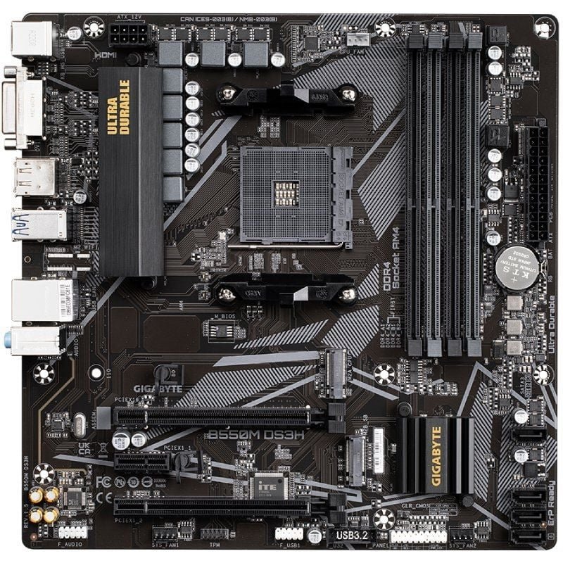 Placa Base Gigabyte B550M DS3H Socket AM4/ Micro ATX - изображение 2