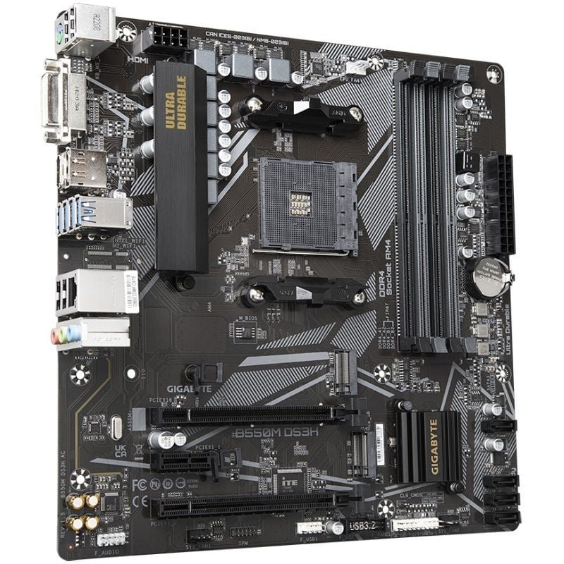 Placa Base Gigabyte B550M DS3H Socket AM4/ Micro ATX - изображение 3