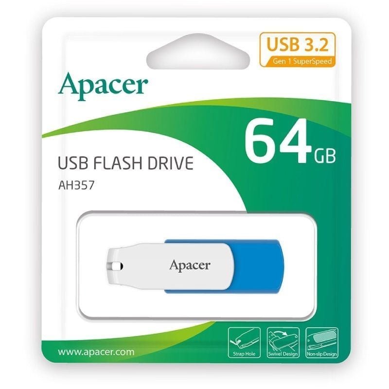 Pendrive 64GB Apacer AH357 USB 3.2 - изображение 3