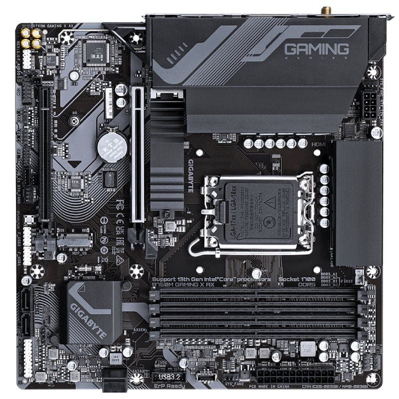 Placa Base Gigabyte B760M GAMING X AX Socket 1700/ Micro ATX - изображение 4