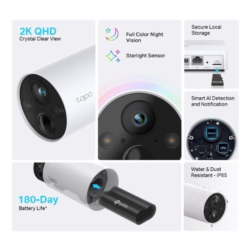 Cámaras de Videovigilancia TP-Link Tapo C420S2/ 113°/ Visión Nocturna/ Batería/ Control desde APP - изображение 3