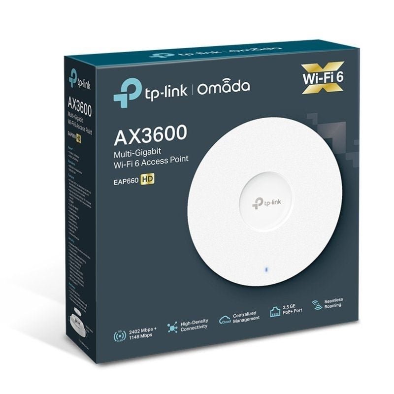 Punto de Acceso Inalámbrico TP-Link Omada EAP660 HD/ WiFi 6/ PoE 3600Mbps/ 2.4GHz 5GHz/ Antenas de 5dBi/ WiFi 802.11ax/ac/a/n/b/g - изображение 5