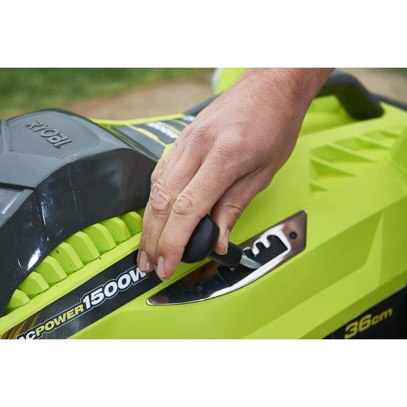 Cortacésped Ryobi RLM15E36H/ 1500W/ Corte Ø36cm/ Incluye Recolector de Hierba 45L y Adaptador Mulching - изображение 4