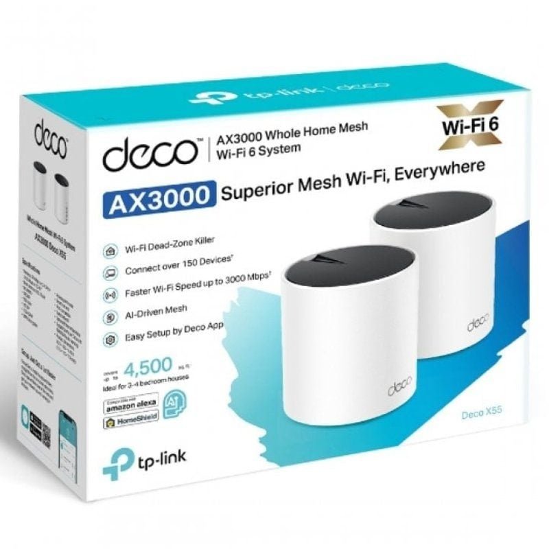 Sistema Mesh TP-Link Deco X55 3000Mbps/ 2.4GHz 5GHz/ Pack de 2 - изображение 3