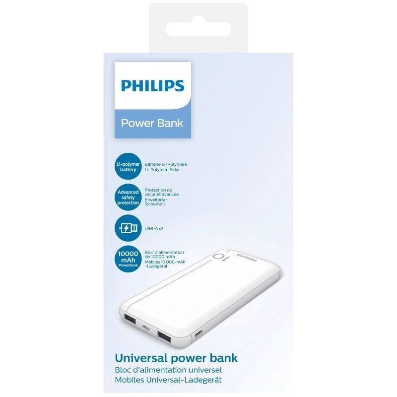 Powerbank 10000mAh Philips DLP1810NW/62/ Blanca - изображение 2