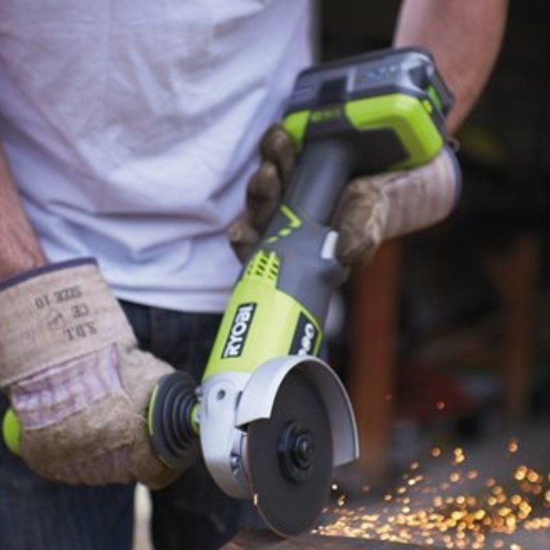 Amoladora Sin Cable Ryobi ONE+ R18AG-140S/ 1 Batería 18V 4.0 Ah/ Cargador 2.0 A/ Bolsa de Transporte - изображение 3