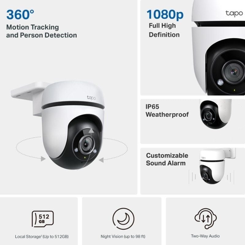 Cámara de Videovigilancia TP-Link Tapo TC40/ Visión Nocturna/ Control desde APP - изображение 4