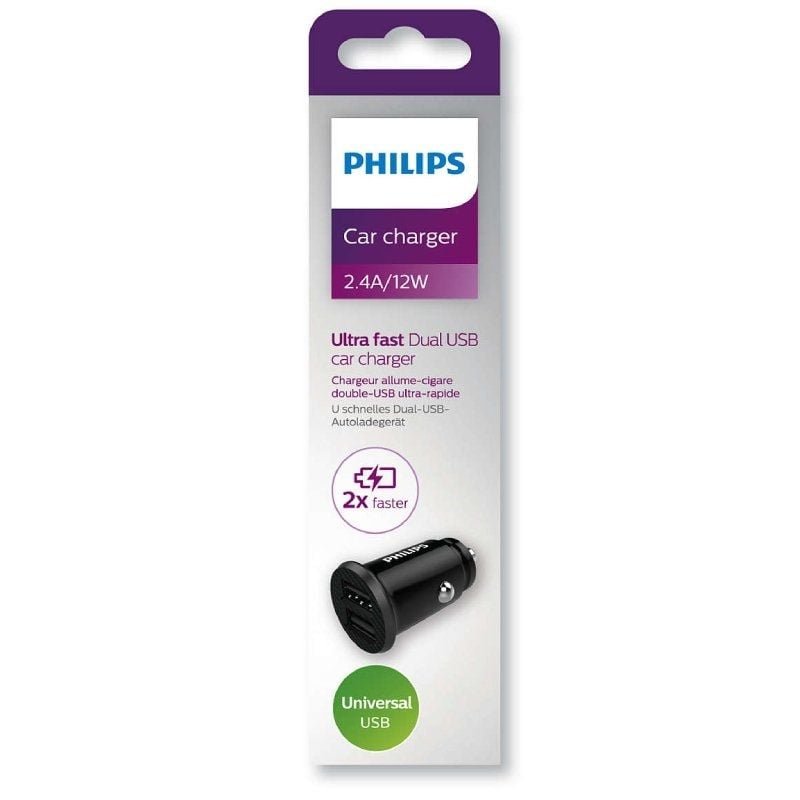 Cargador de Coche Philips DLP2510/ 2xUSB/ 12W - изображение 2