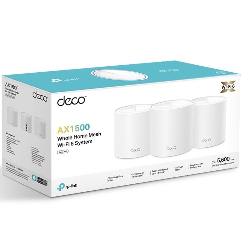 Sistema Mesh TP-Link Deco X10 1500Mbps/ 2.4GHz 5GHz/ Pack de 3 - изображение 2