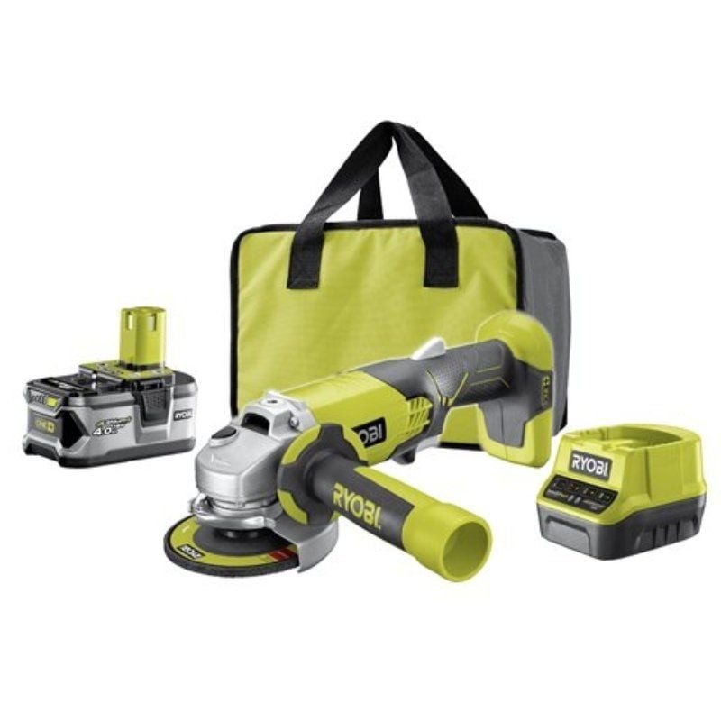Amoladora Sin Cable Ryobi ONE+ R18AG-140S/ 1 Batería 18V 4.0 Ah/ Cargador 2.0 A/ Bolsa de Transporte - изображение 2
