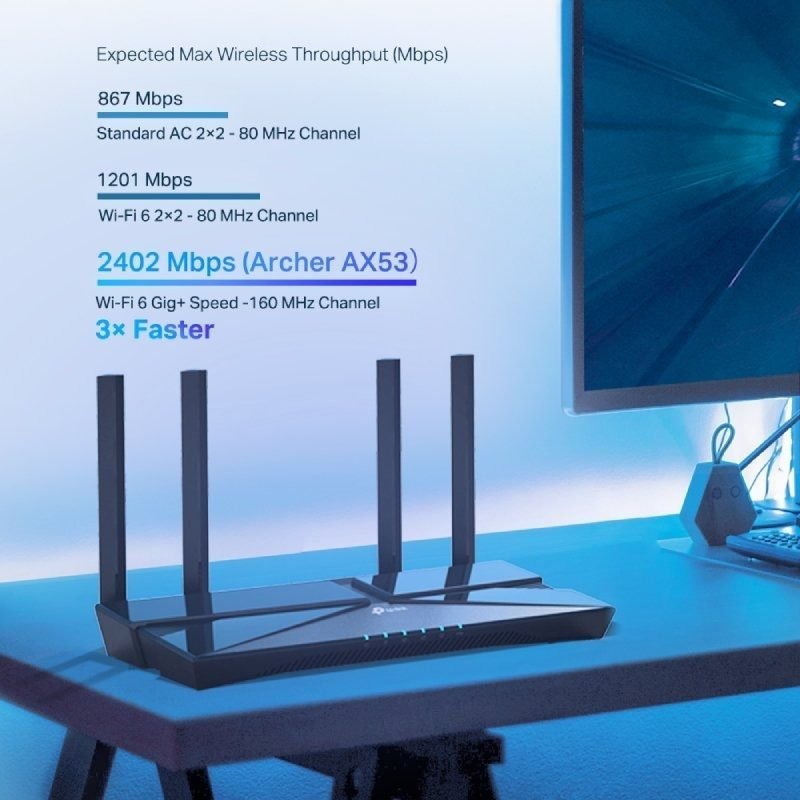 Router Inalámbrico TP-Link Archer AX53/ WiFi 6/ 3000 Mbps/ 2.4GHz 5GHz/ 4 Antenas/ WiFi 802.11ax/ac/n/a/ - n/b/g - изображение 4