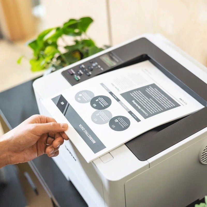 Impresora Láser Monocromo Brother HL-L5210DW WiFi/ Dúplex/ Blanca - изображение 5