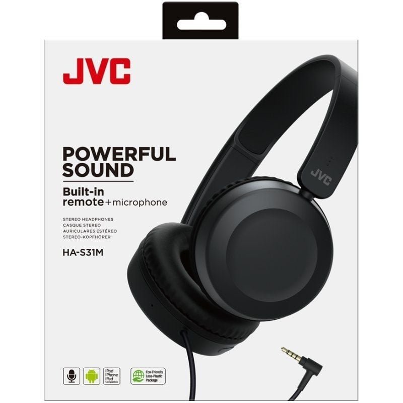 Auriculares JVC HA-S31M/ con Micrófono/ Jack 3.5/ Negros - изображение 5