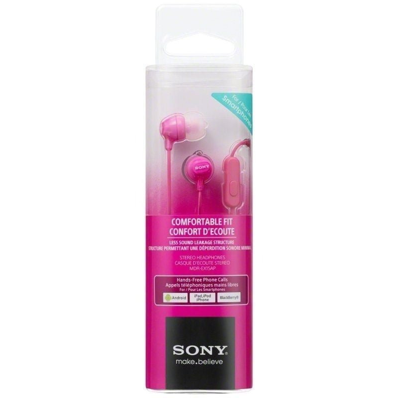 Auriculares Intrauditivos Sony MDR-EX15APPI/ con Micrófono/ Jack 3.5/ Rosas - изображение 3