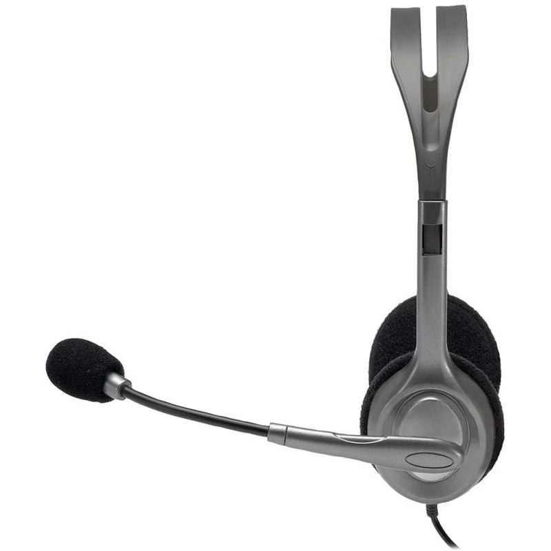 Auriculares Logitech H110/ con Micrófono/ Jack 3.5/ Plateados - изображение 3