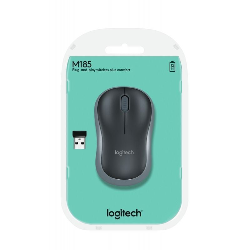 Ratón Inalámbrico Logitech M185/ Hasta 1000 DPI/ Gris - изображение 4