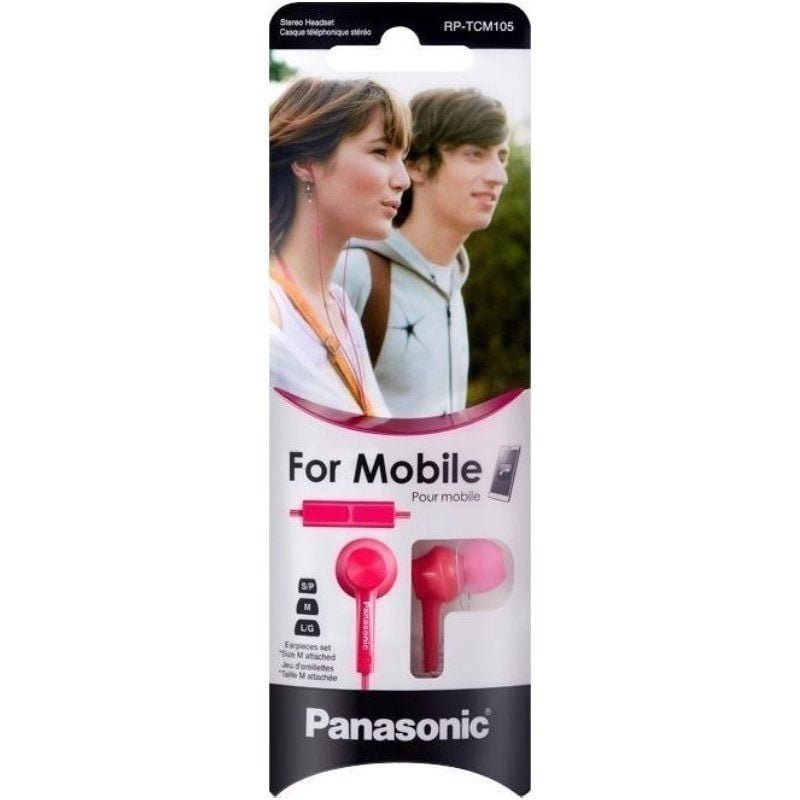 Auriculares Intrauditivos Panasonic RP-TCM105/ con Micrófono/ Jack 3.5/ Rosas - изображение 2