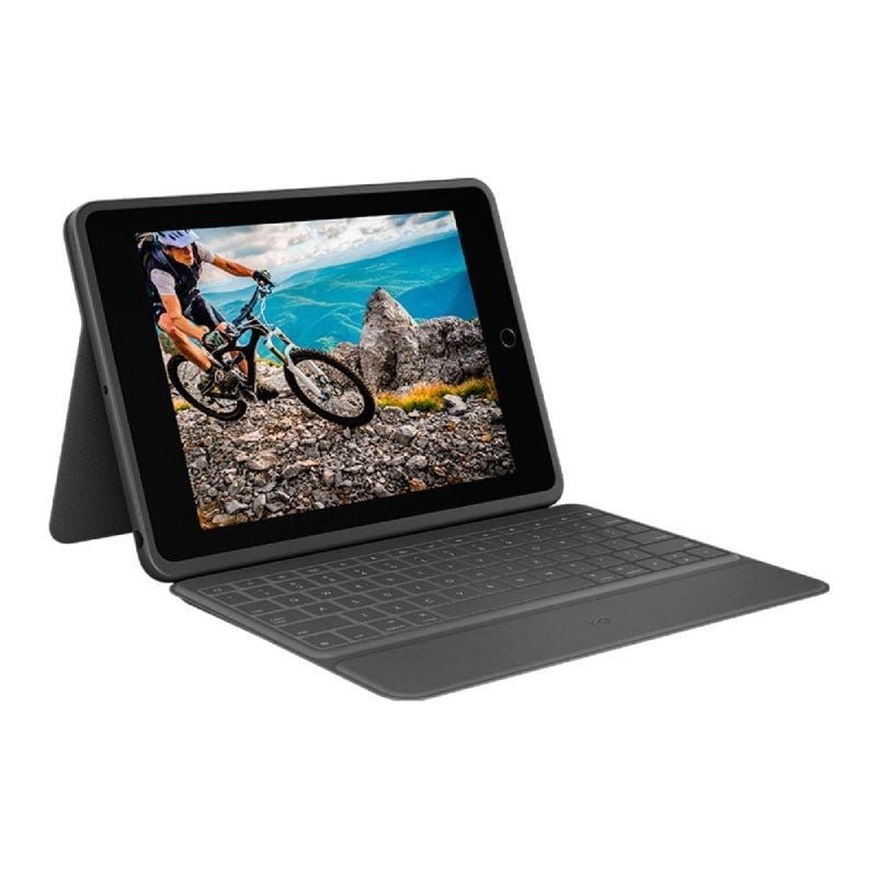 Funda con Teclado Logitech Rugged Folio para Tablets Apple Ipad 7ª y 8ª Generación 10.2"/ Negro - изображение 2