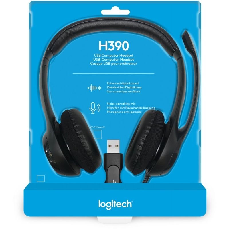 Auriculares Logitech H390/ con Micrófono/ USB/ Negros - изображение 3