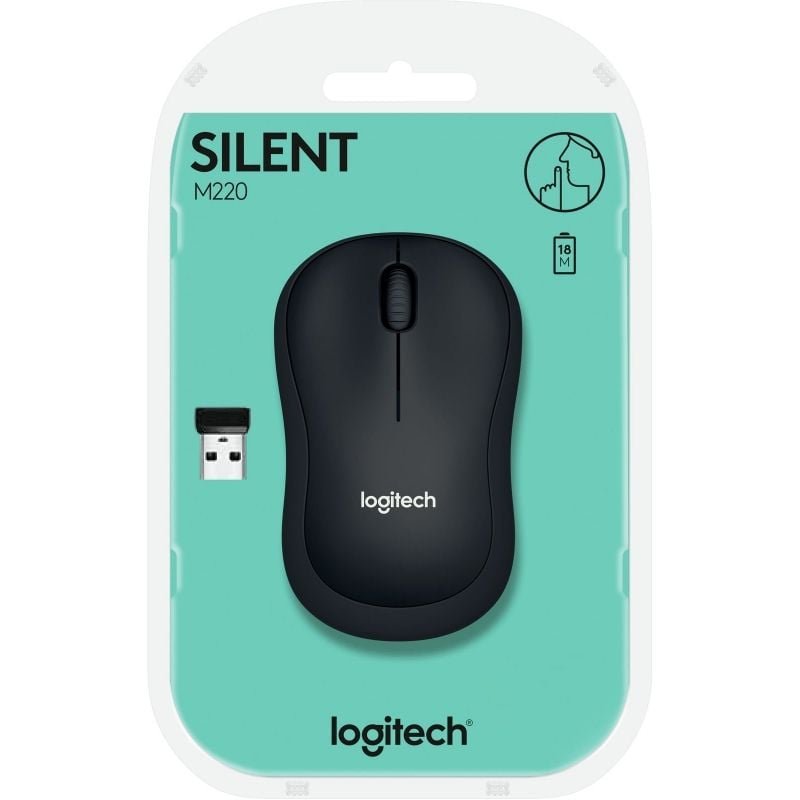 Ratón Inalámbrico Logitech Silent M220/ Hasta 1000 DPI/ Gris Marengo - изображение 4