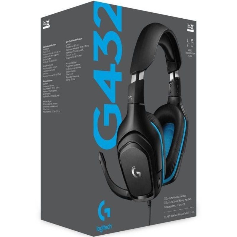 Auriculares Gaming con Micrófono Logitech G432/ USB 2.0/ Jack 3.5/ Negros - изображение 5