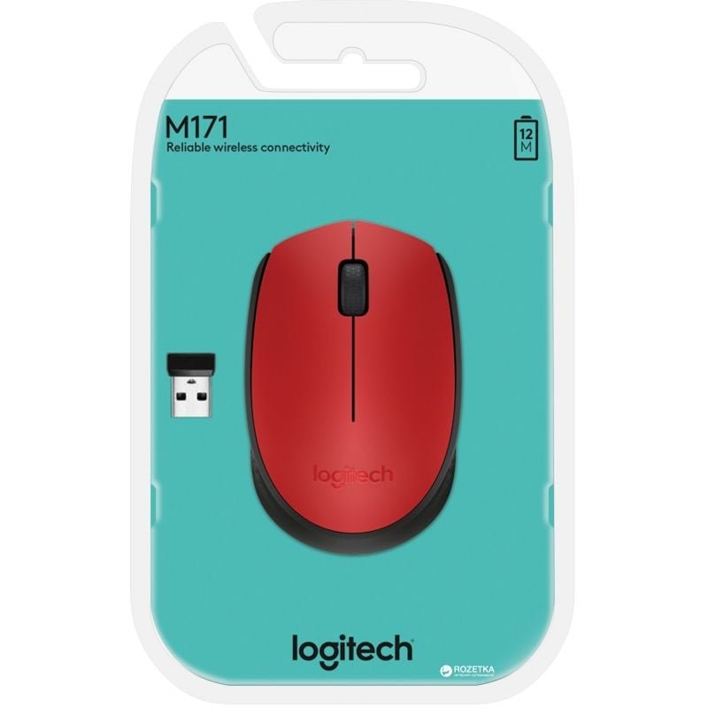 Ratón Inalámbrico Logitech M171/ Hasta 1000 DPI/ Rojo - изображение 3