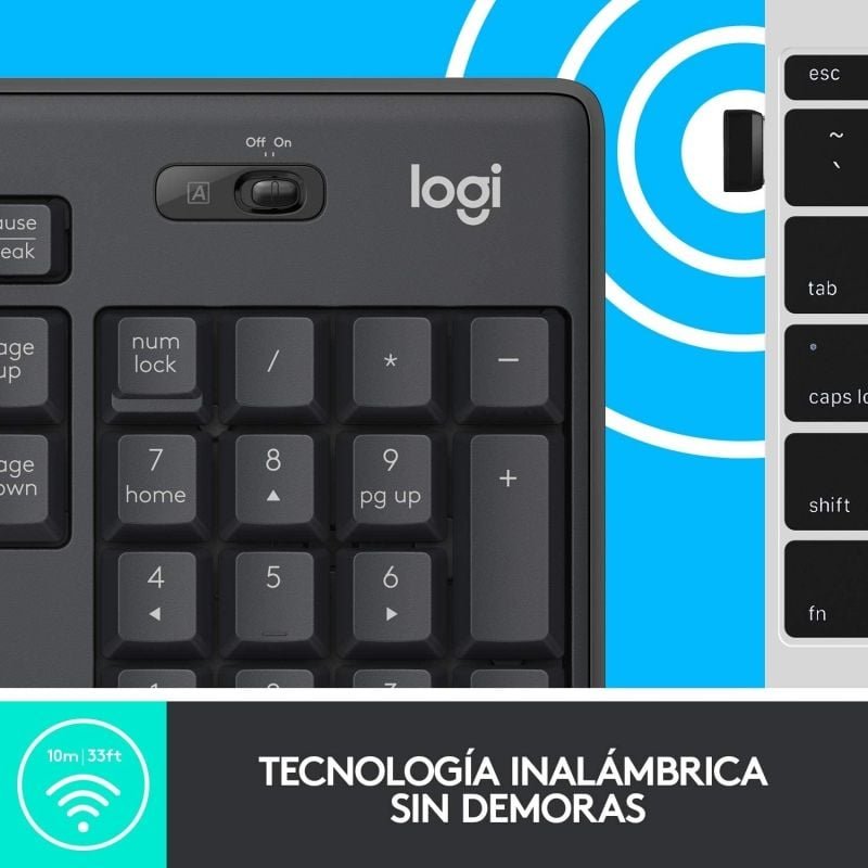 Teclado y Ratón Inalámbricos Logitech Silent Touch MK295/ Grafito - изображение 3