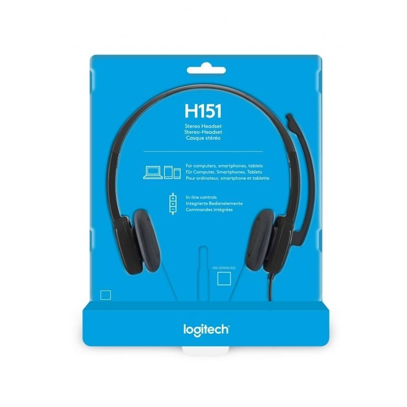 Auriculares Logitech H151/ con Micrófono/ Jack 3.5/ Negros - изображение 4
