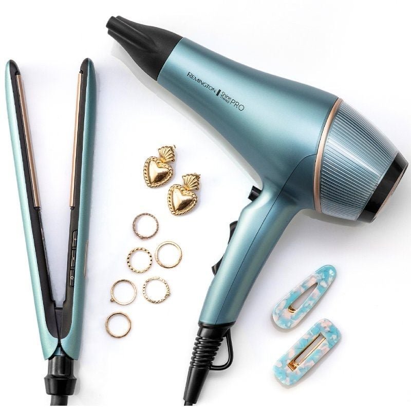 Secador Remington Shine Therapy Pro AC9300/ 2200W/ Iónico/ Negro y Azul - изображение 3