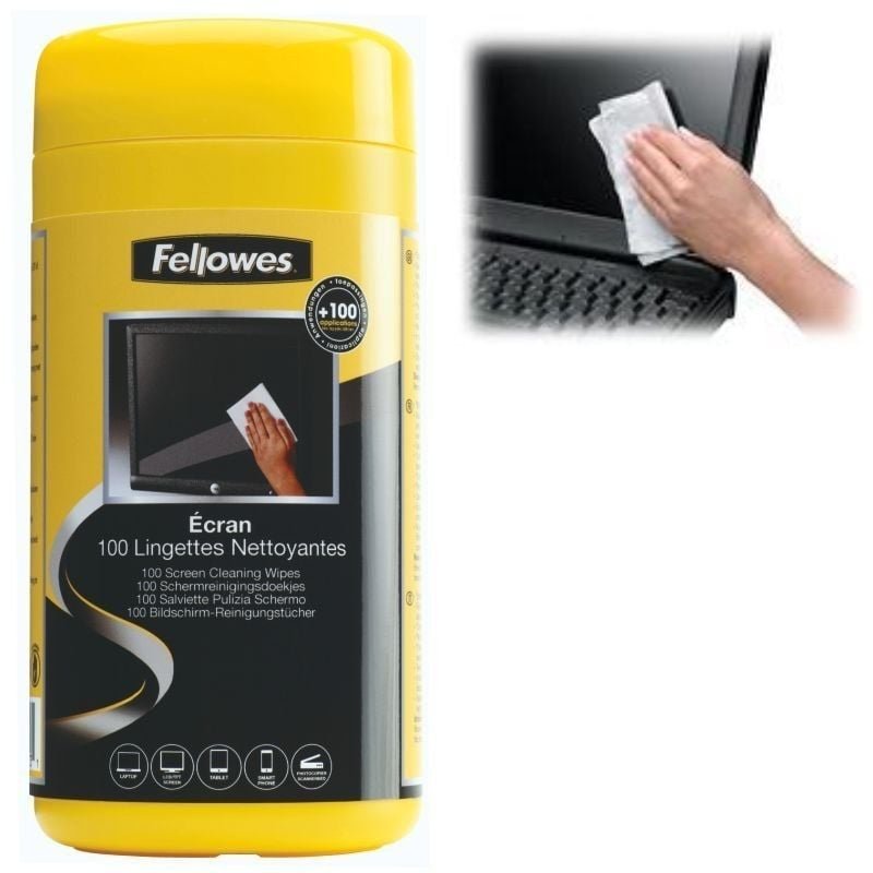 Dispensador de 100 Toallitas Fellowes 9183101 para Limpieza de Pantallas/ Pack de 6 Unidades - изображение 2