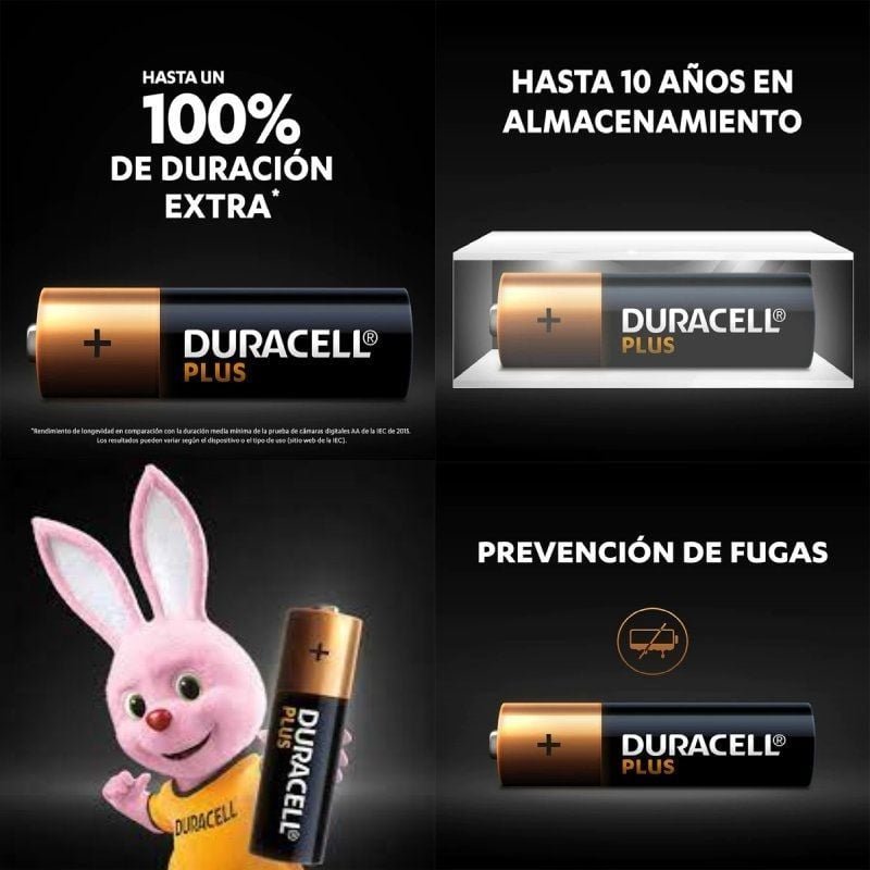 Pack de 8 Pilas AA Duracell Plus Extra Life LR6-MN1500AA8/ 1.5V/ Alcalinas - изображение 2