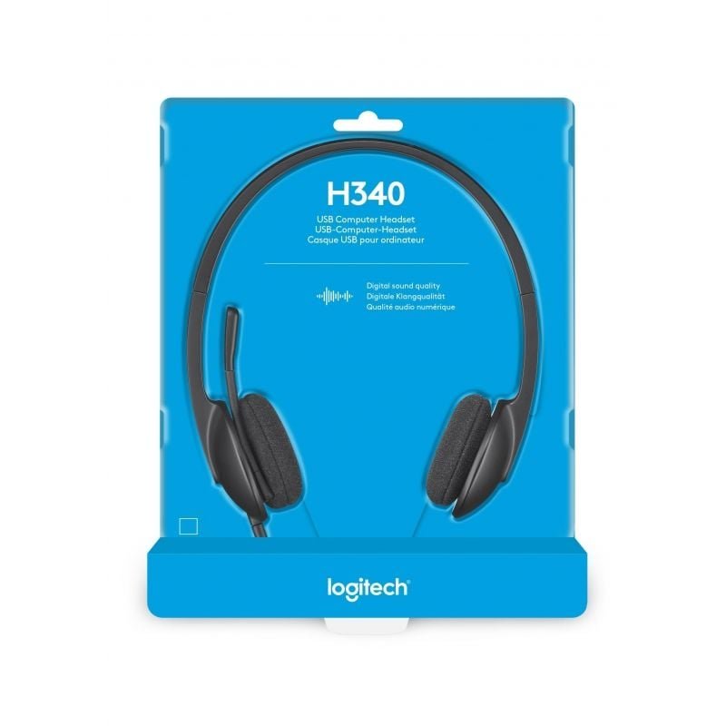 Auriculares Logitech H340/ con Micrófono/ USB/ Negros - изображение 4