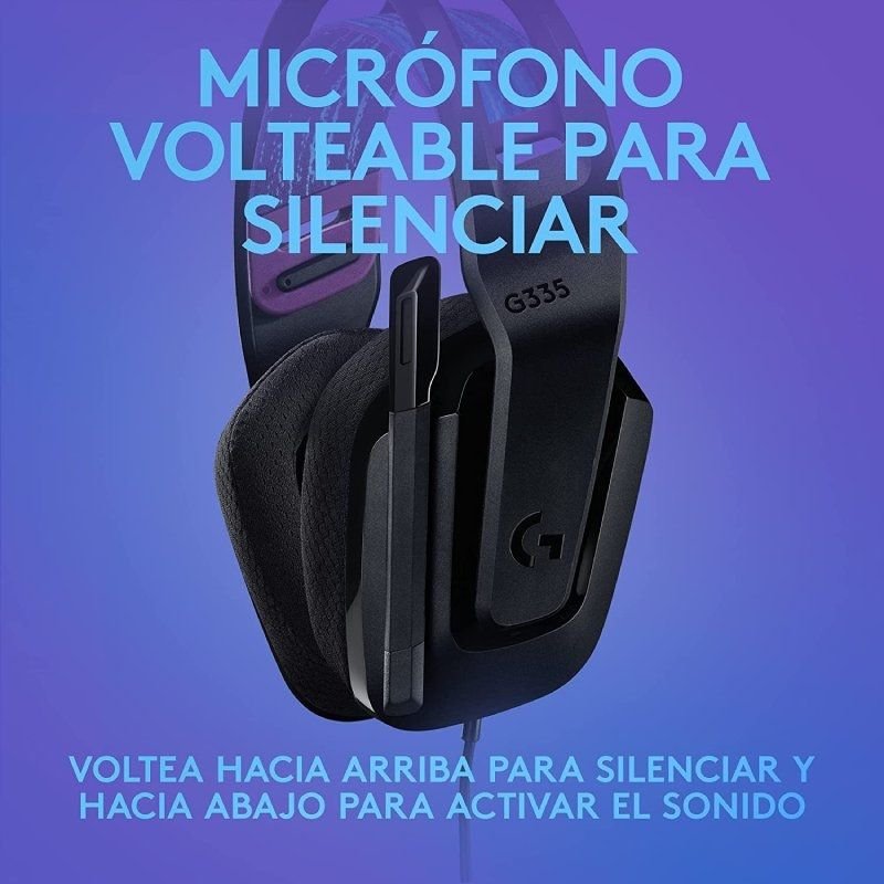 Auriculares Gaming con Micrófono Logitech G335/ Jack 3.5/ Negros - изображение 3