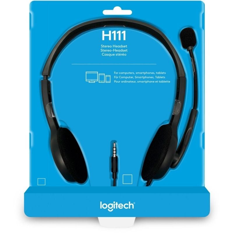 Auriculares Logitech H111/ con Micrófono/ Jack 3.5/ Negros - изображение 2