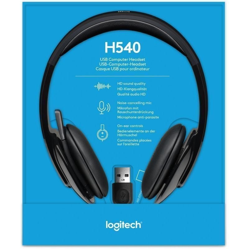 Auriculares Logitech H540/ con Micrófono/ USB/ Negros - изображение 5