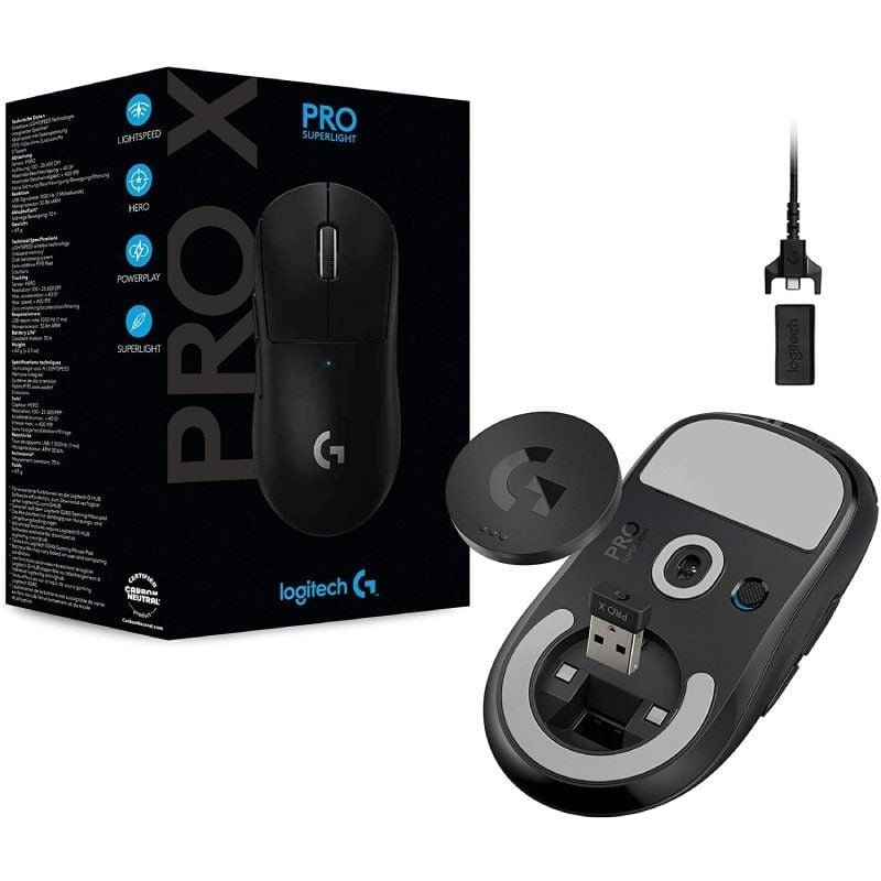 Ratón Gaming Inalámbrico Logitech PRO X Superlight/ Batería recargable/ Hasta 25600 DPI/ Negro - изображение 2