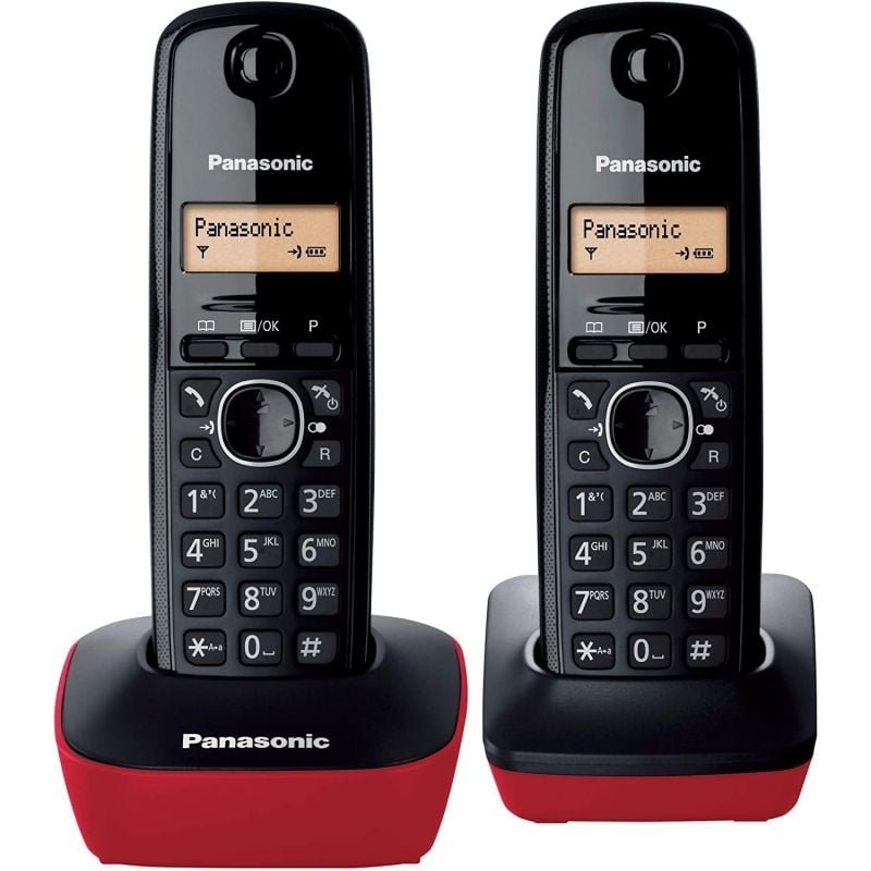 Teléfono Inalámbrico Panasonic KX-TG1612/ Pack DUO/ Negro y Rojo - изображение 2