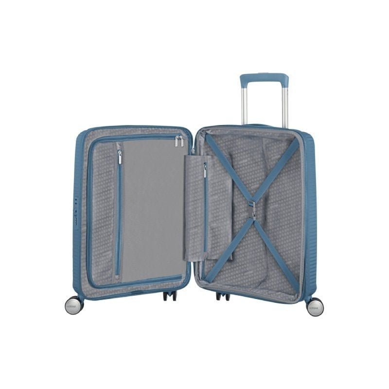 Maleta de Cabina American Tourister SoundBox Spinner 55cm/ 55x40x20cm/ 4 Ruedas/ Azul Piedra - изображение 3