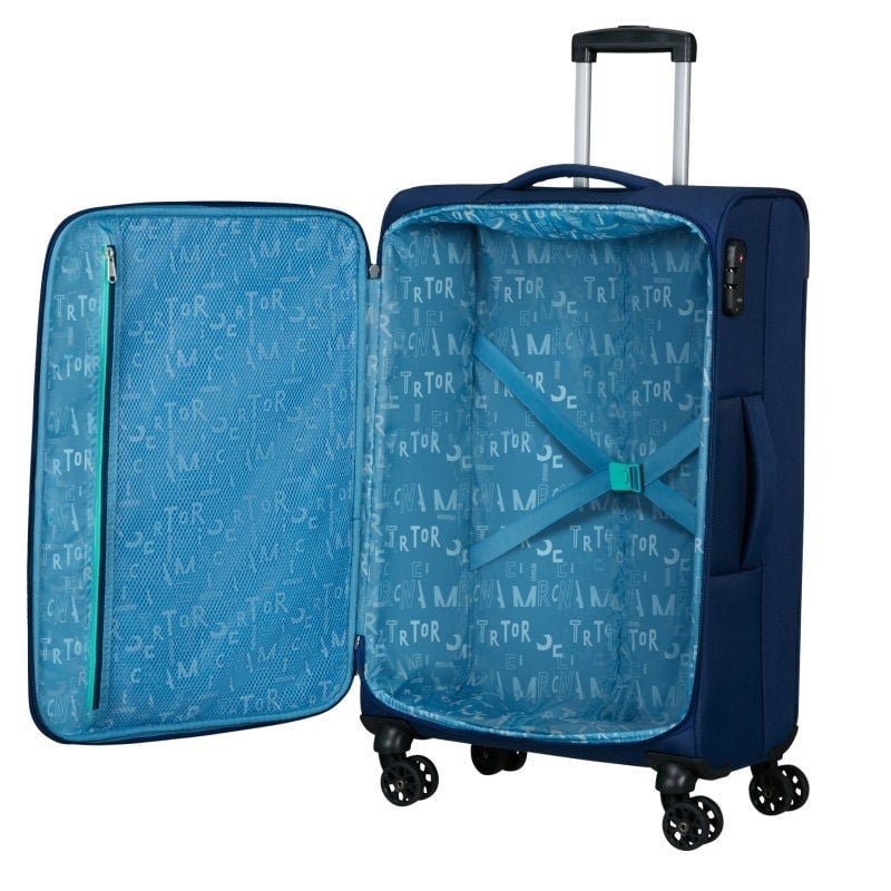 Maleta de Cabina American Tourister Sea Seeker Spinner 68cm/ 68x43x25cm/ 4 Ruedas/ Marino Combate - изображение 3