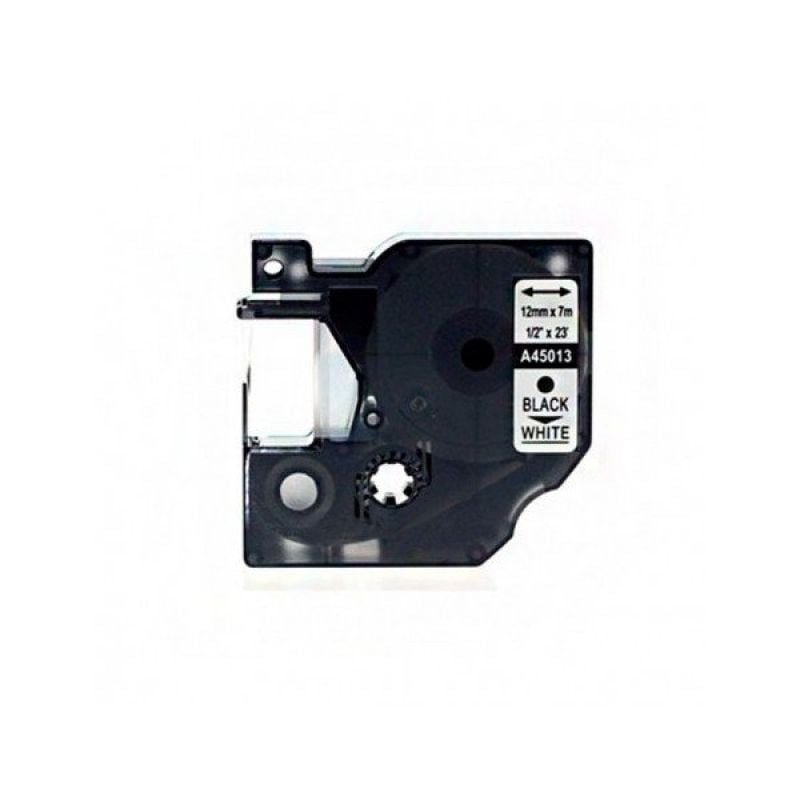 Cinta Rotuladora Adhesiva de Poliéster Dymo D1 45021/ para Label Manager/ 12mm x 7m/ Blanca-Negra - изображение 2
