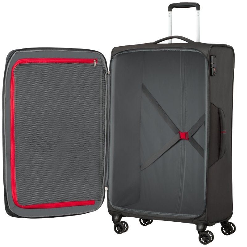 Maleta Mediana American Tourister Crosstrack Spinner Expansible 79cm/ 79x46.5x30.5cm/ 4 Ruedas/ Roja y Gris - изображение 3