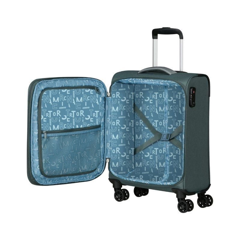 Maleta de Cabina American Tourister Pulsonic Spinner 55cm/ 55x40x23cm/ 4 Ruedas/ Verde Bosque Oscuro - изображение 3