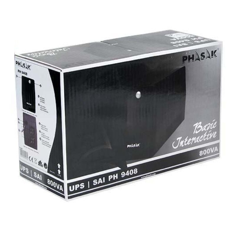 SAI Línea Interactiva Phasak Basic Interactive 800 VA/ 800VA-480W/ 2 Salidas/ Formato Torre - изображение 4
